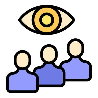 Topluluk klişesi ikon ana hatları vektörü. Cinsiyet çeşitliliği. Sosyal eşitlik rengi düz