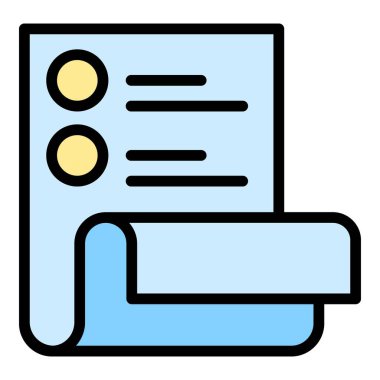 Ürün açıklaması ikon ana hatları vektörü. Ürünü karşılaştır. Seçim şablonu rengi düz