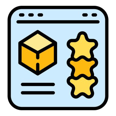 Çevrimiçi çarpım ikonu ana hatları vektörü. Mağaza satışı. Satın alma sırası rengi düz