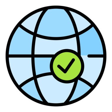 Genel gözden geçirme simgesi ana hatları vektörü. İş piyasası. Müşteri kiralama rengi düz