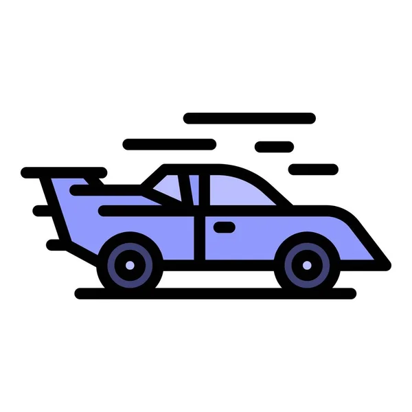 Вектор Контура Иконки Гоночного Автомобиля Дизайн Автомобиля Цвет Автомобиля Спортивной — стоковый вектор