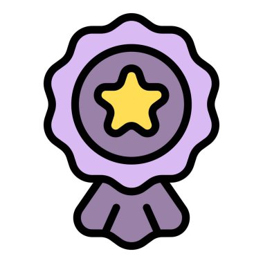 Şirket amblem simgesi ana hat vektörü. Rozet damgası. Klasik premium renk düz