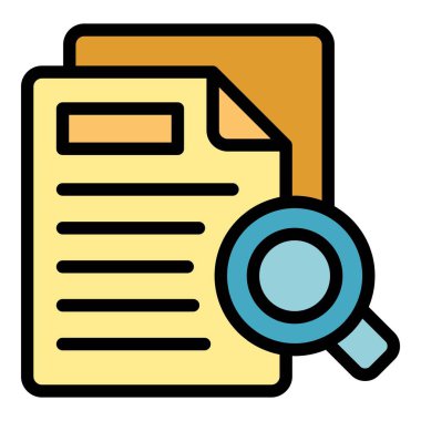 Eğitim materyali ana hatları vektörü. Çevrimiçi çalışma. Okul eğitimi rengi düz