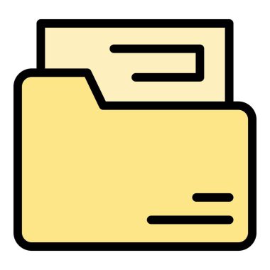 Dizin simgesi ana hatlarını arşivle. Dosya portföyü. Belge rengini düzleştir