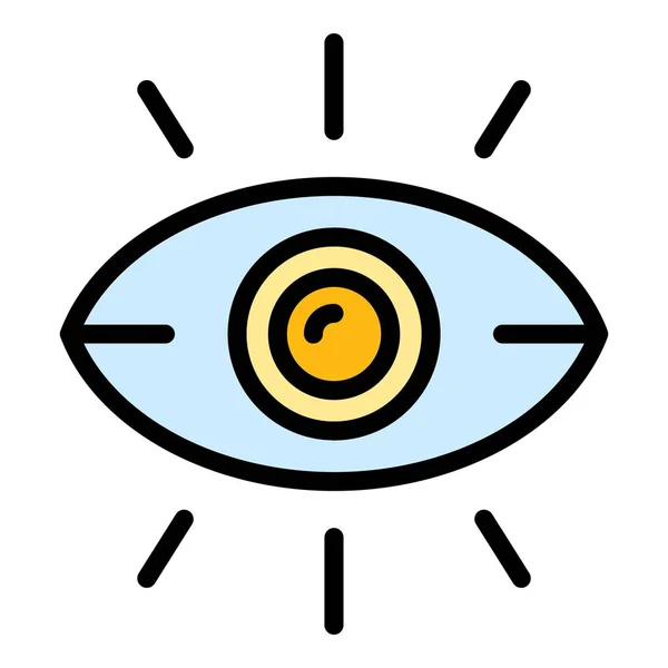 Вектор Контуру Піктограми Очей Ідеї Подивіться Зір Колір Піктограми Фігури — стоковий вектор
