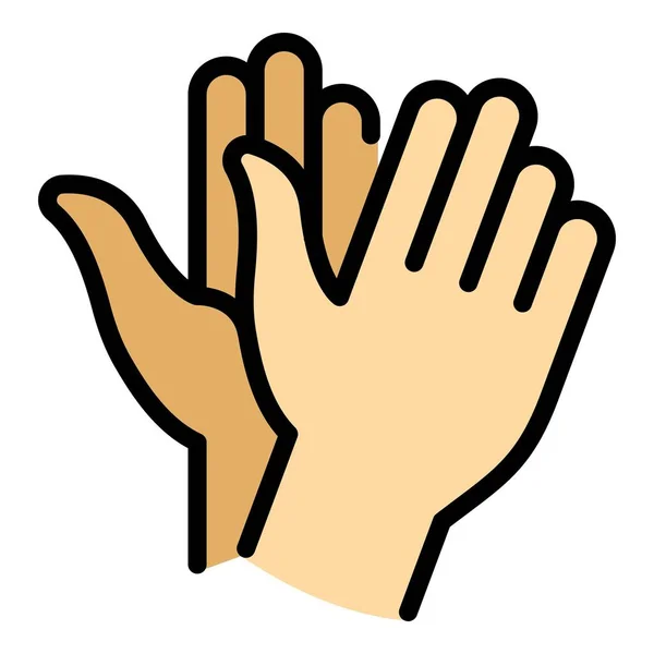 Finger Handclap Icon Outline Vector Public Applause Hand Clap Encourage — Stock Vector