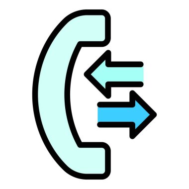 Telefon ikonu ana hat vektörünü ara. Acil çağrı desteği. Kurtarma düğmesi rengi düz