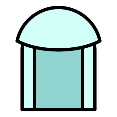 Din türban simgesi ana hat vektörü. Hint pagdisi. Arap kültürü rengi düz