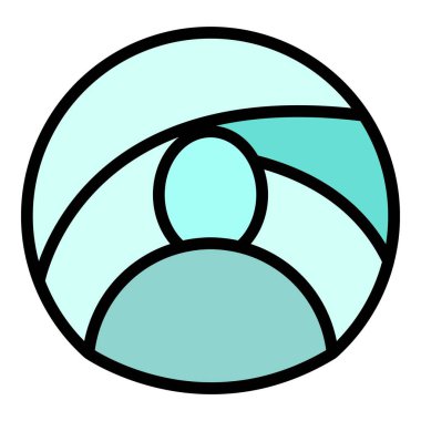 Doğu türban simgesi ana hat vektörü. Hint şapkası. Doğulu şapka rengi düz