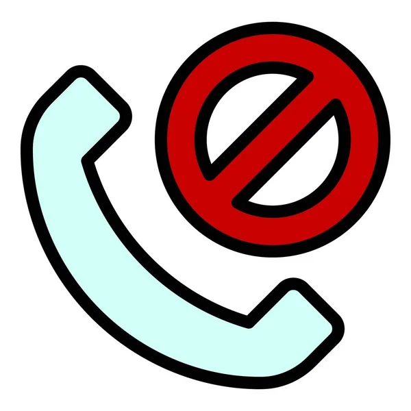 Sos Call Icon Outline Vector Help Alert Life Hotline Color — Stock Vector