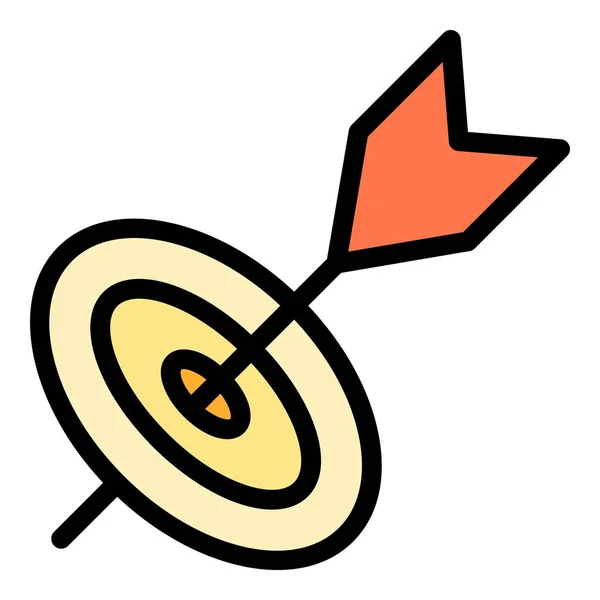 Vektor Osnovy Šipky Cíle Dart Bullseye Barva Šipky Plochá — Stockový vektor