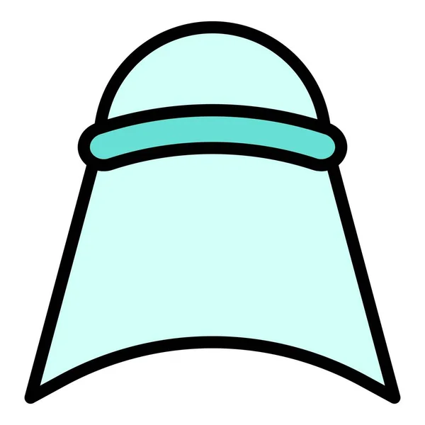 Orientalisk Huvudbonad Ikon Kontur Vektor Indisk Hatt King Turban Färg — Stock vektor