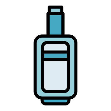 Seyahat bagaj ikonu ana hat vektörü. Çanta çantası. Tatil bagaj rengi düz