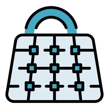 Güneş paneli kurulum simgesi dış hat vektörü. Ev enerjisi. Pil güç rengi düz