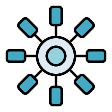 Stres önleyici ikon ana hatları vektörü. Popit oyuncağı. Dimple itme rengi düz