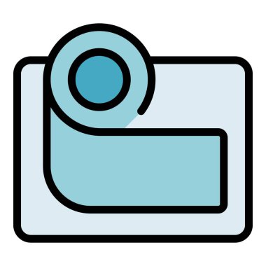 Konsantrasyon yolu simgesi ana hat vektörü. Kariyer dengesi. Başarı yolu rengi düz