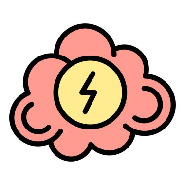 Beyin fırtınası iş ikonu ana hatları vektörü. İş ekibi çalışması. Takım işbirliği rengi düz