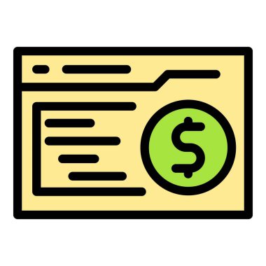 Ücretsiz eğitim kursu ikonu ana hatları vektörü. Online eğitim. Okul webinar rengi düz