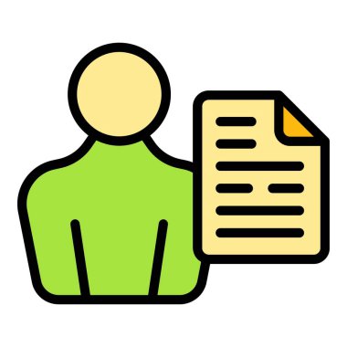 İstemci profili ana hatları vektörü. Müşteri kullanıcısı. Üye hesap rengi düz