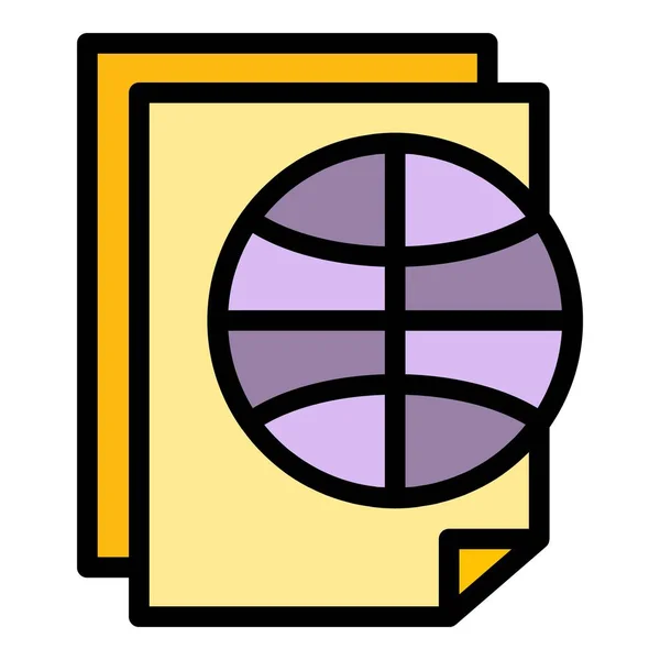 Αρχεία Πορεία Διάνυσμα Περίγραμμα Εικονίδιο Έντυπο Εγγράφου Βιβλίο Webinar Χρώμα — Διανυσματικό Αρχείο