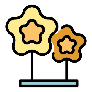 Güzel motor ikon ana hat vektörü. Oyun terapisi. Okul öncesi geliştirme rengi düz