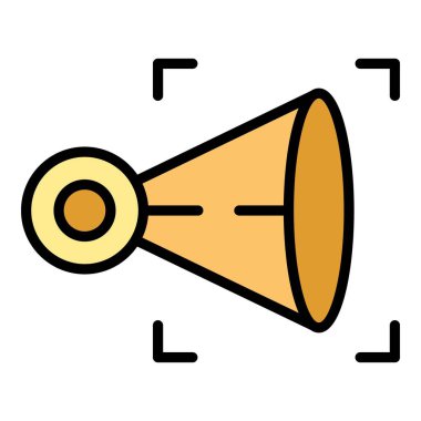 Görsel sağlık ikonu ana hatları vektörü. Duyusal algı. Bilişsel süreç rengi düz