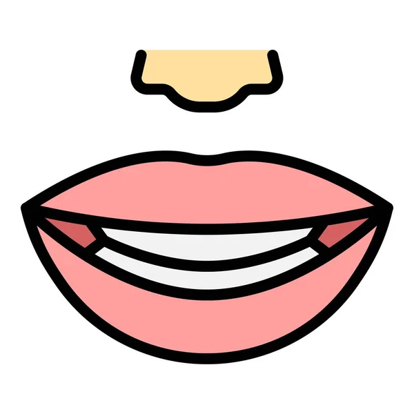 Lábios Som Articulação Ícone Contorno Vetor Boca Animação Pronúncia Língua —  Vetores de Stock