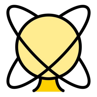 Baş dönmesi endişe ikonu ana hatları vektörü. Stres baş döndürücü. Baş ağrısı korku rengi düz