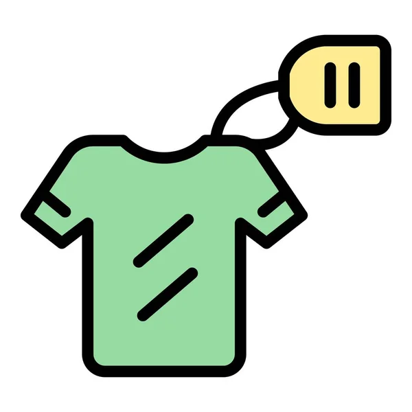 Tshirt Τιμή Εικονίδιο Περίγραμμα Διάνυσμα Έκπτωση Προϊόντος Promo Πώληση Χρώμα — Διανυσματικό Αρχείο