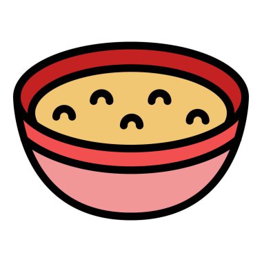 Havuç kremalı çorba ikonu ana hatları vektörü. Sıcak tavuk. Sebze suyu rengi düz.