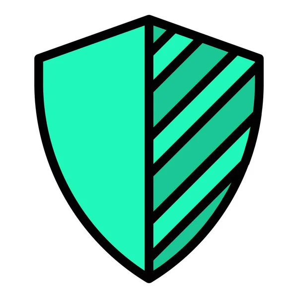 Icono Escudo Privacidad Contorno Vector Guardia Seguridad Antivirus Salvaguardia Color — Archivo Imágenes Vectoriales