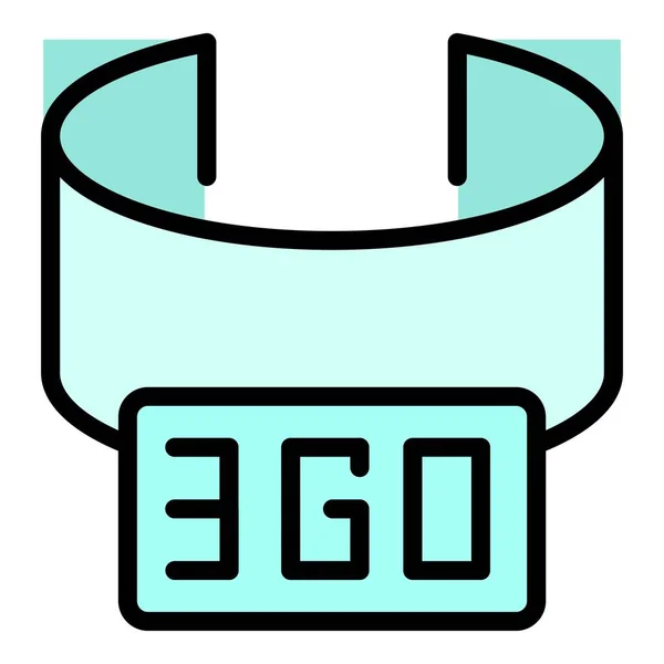 360 Ikona Rzeczywistości Zarys Wektor Platforma Cyfrowa Kolor Gry Wizualnej — Wektor stockowy
