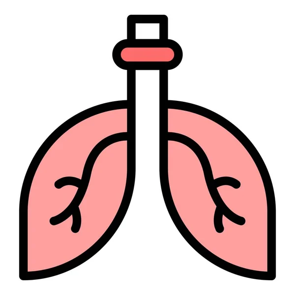 Ikona Ikony Szczepienia Płuc Wskazuje Wektor Zdrowa Klatka Rak Xray — Wektor stockowy