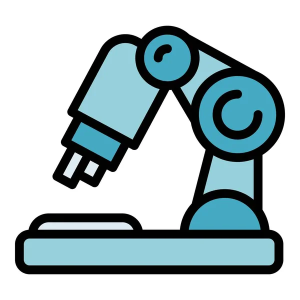 Icono Del Microscopio Clínico Contorno Vector Investigación Médica Medicina Sanitaria — Vector de stock