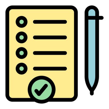 Başarı panosu simgesi ana hatları vektörü. Ofis yönetimi. Çalışma iş rengi düz