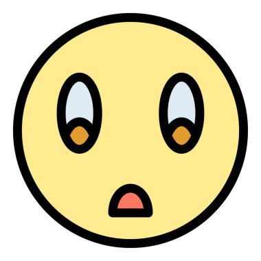 Mutlu tatmin seviyesi ikon ana hatları vektörü. Yüz emojisi. Müşteri yüzü rengi düz