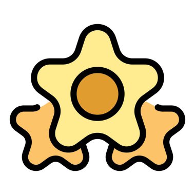 Yıldız araştırma ikonu ana hatları vektörü. Emoji seviyesi. Geri bildirim müşteri rengi düz