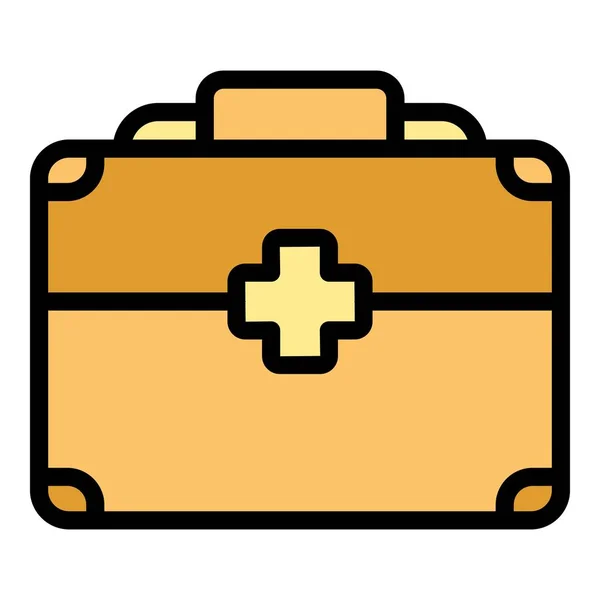 Hospital First Aid Kit Icon Outline Vector Emergency Box Health — Stock Vector