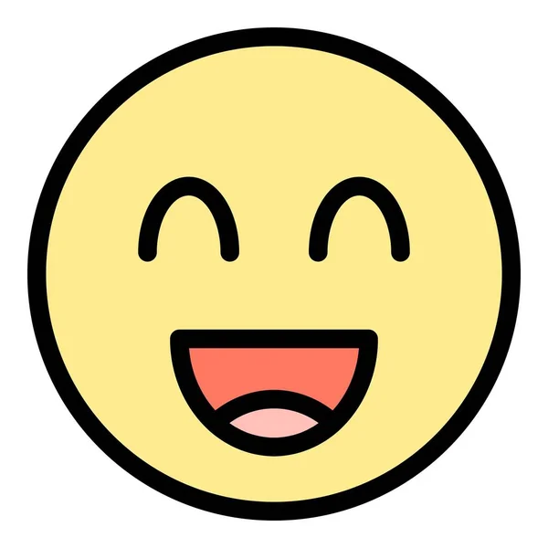 Tevredenheid Niveau Emoji Icoon Omtrek Vector Fijne Glimlach Terugkoppeling Gezicht — Stockvector
