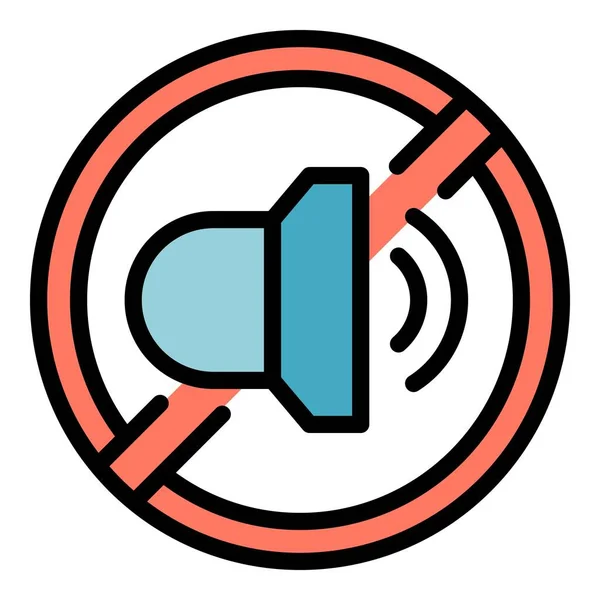 Ohrstöpsel Silence Icon Skizzieren Vektor Hörgeräusche Ruhige Schutzfarbe Flach — Stockvektor