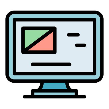 CMS dijital marka taslak vektörü. Kod tasarımı Web geliştirme rengi düz