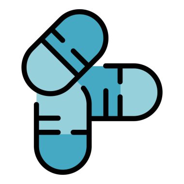 Stres kapsülü ana hatları vektörü. Panik atak. Zihinsel korku rengi düz