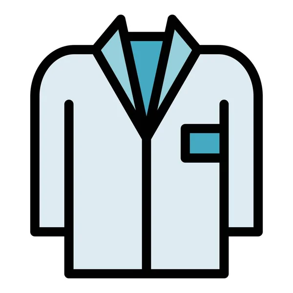 Lab Clothes Icon Outline Vector Laboratory Research Medical Experiment Color — Stock Vector