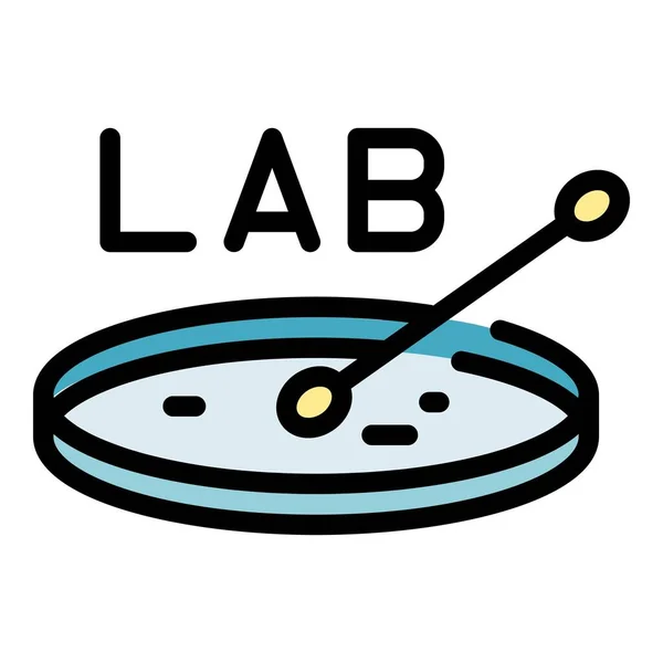 Lab Tools Icoon Omtrek Vector Laboratoriumonderzoek Medische Wetenschap Kleur Plat — Stockvector