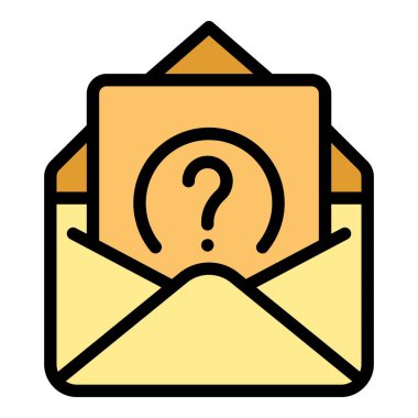 Posta desteği ikon ana hatları vektörü. Çevrimiçi adamım. Tıbbi yardım rengi düz