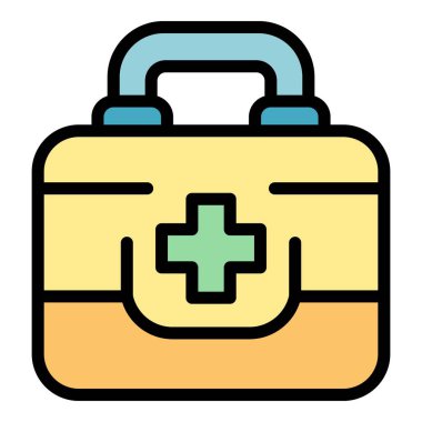 Menopoz ilk yardım çantası ana hatları vektörü. Hormon sağlığı. Kadın denge rengi düz