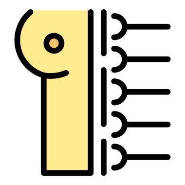 Göğüs x ışını ikonu ana hatları vektörü. Tıbbi makine. Mri kemik rengi düz