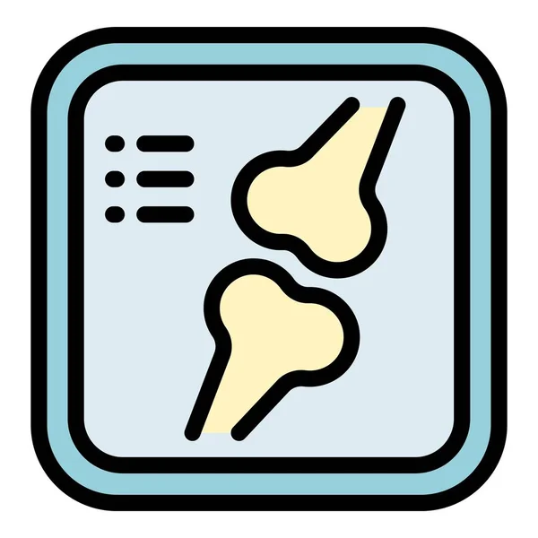 Bone Examination Icon Outline Vector Healthcare Chest Medical Machine Color — Stock Vector