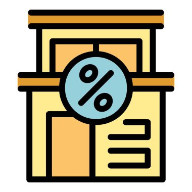 İkonun yüzde yüz dış hat vektörünü bildir. Yasal belge. Sözleşme politikası rengi düz