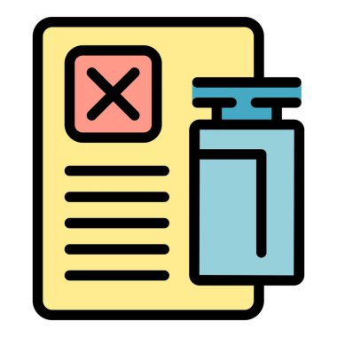 Tanımlama simgesini ana hatlı vektör olarak kabul et. Yasal belge. Hukuk terimi rengi düz